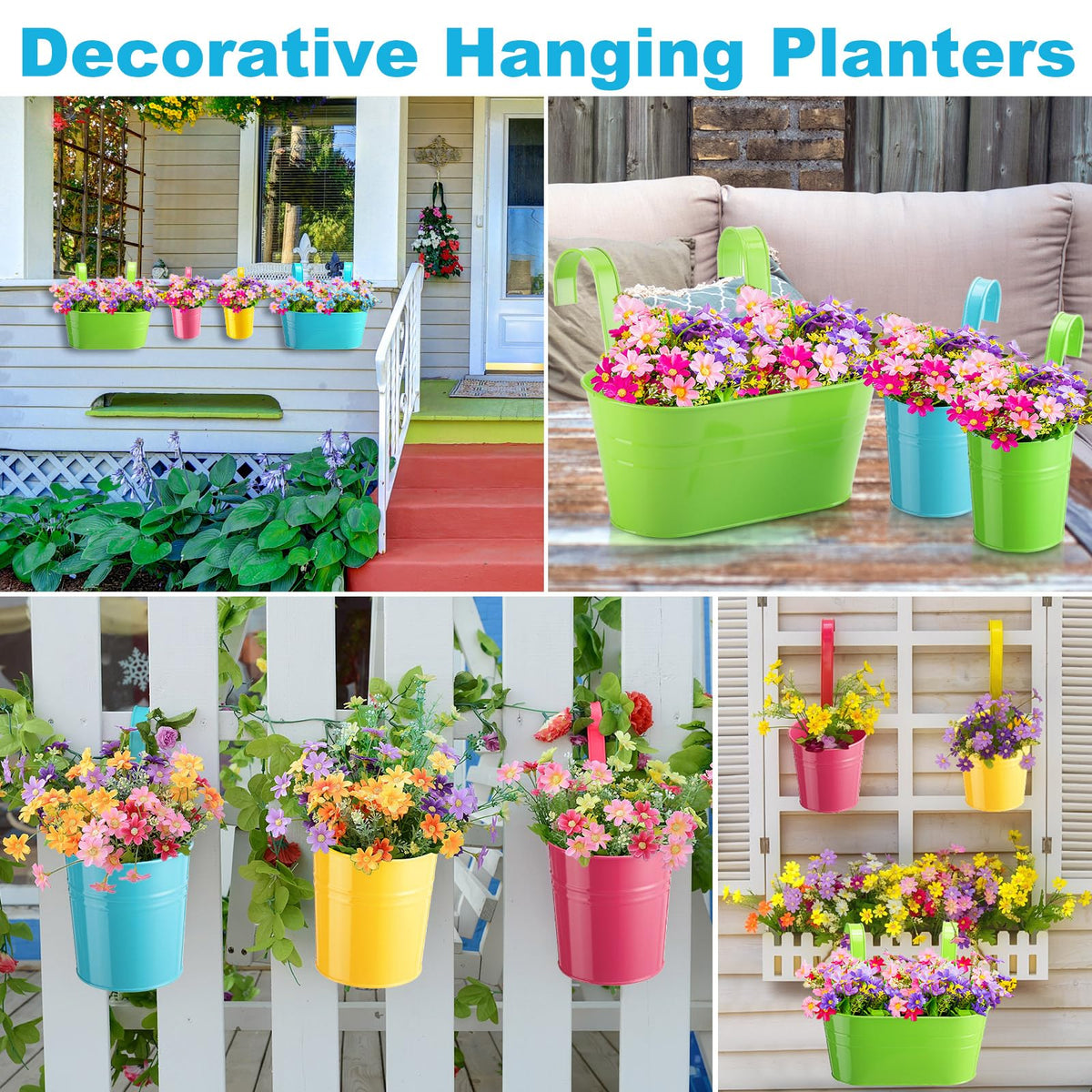 Dandat pink small hanging pot for tight corners and railings.