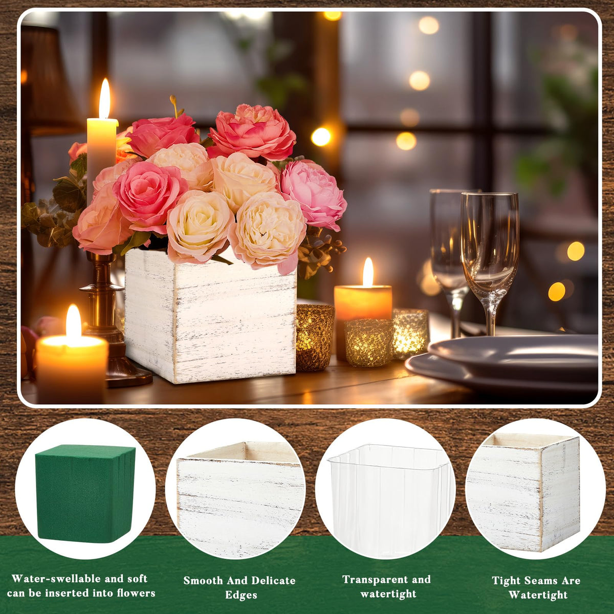 Dandat planter with removable liner protects wood while containing soil.