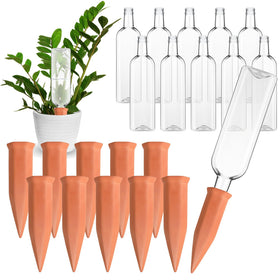 Dandat terra-cotta self-watering spike delivers steady indoor moisture.
