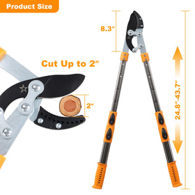 Daneried Loppers ergonomic non-slip grip reduces fatigue during long pruning sessions.