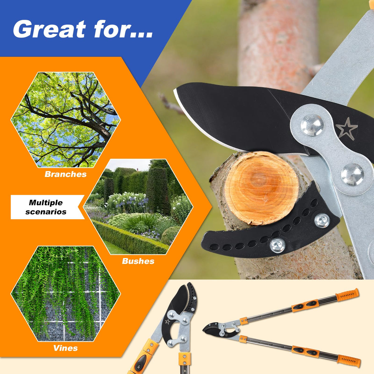 Daneried Loppers in a garden setting demonstrate versatile pruning tasks.