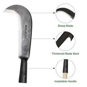Daneried steel machete heavy-duty with wooden handle for tough yard tasks