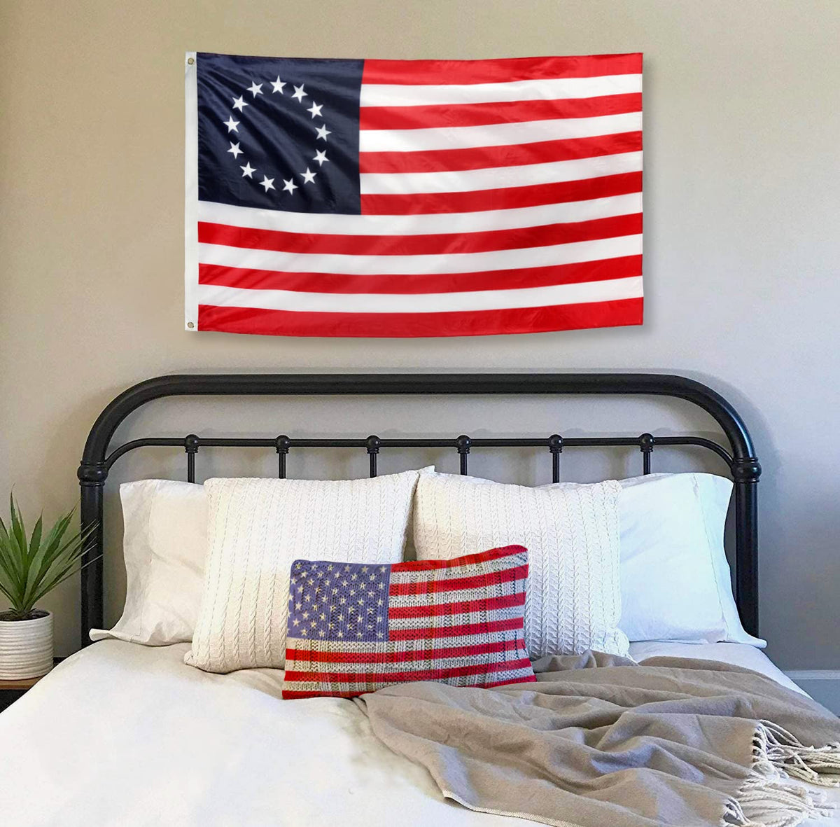 DANF Betsy Ross flag 3x5ft 100D polyester for durability.
