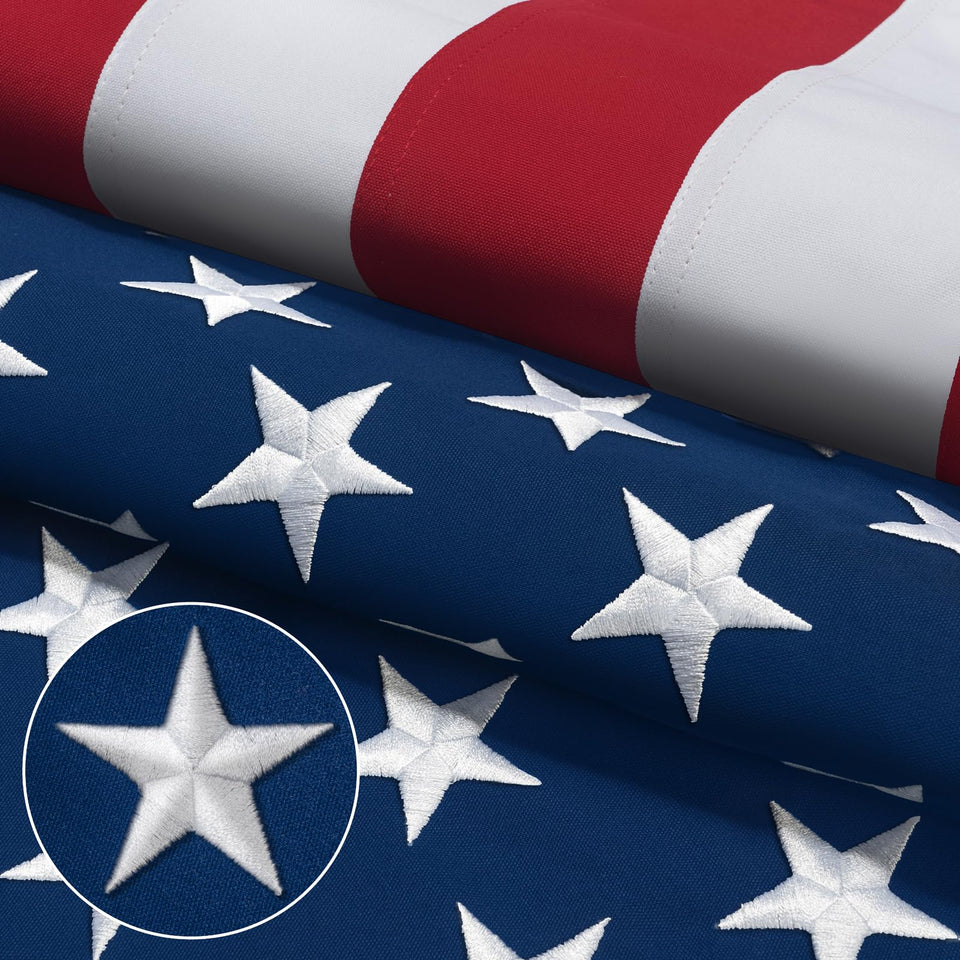 DANF FLAG American 4x6 flag with embroidered stars for durable outdoor display.