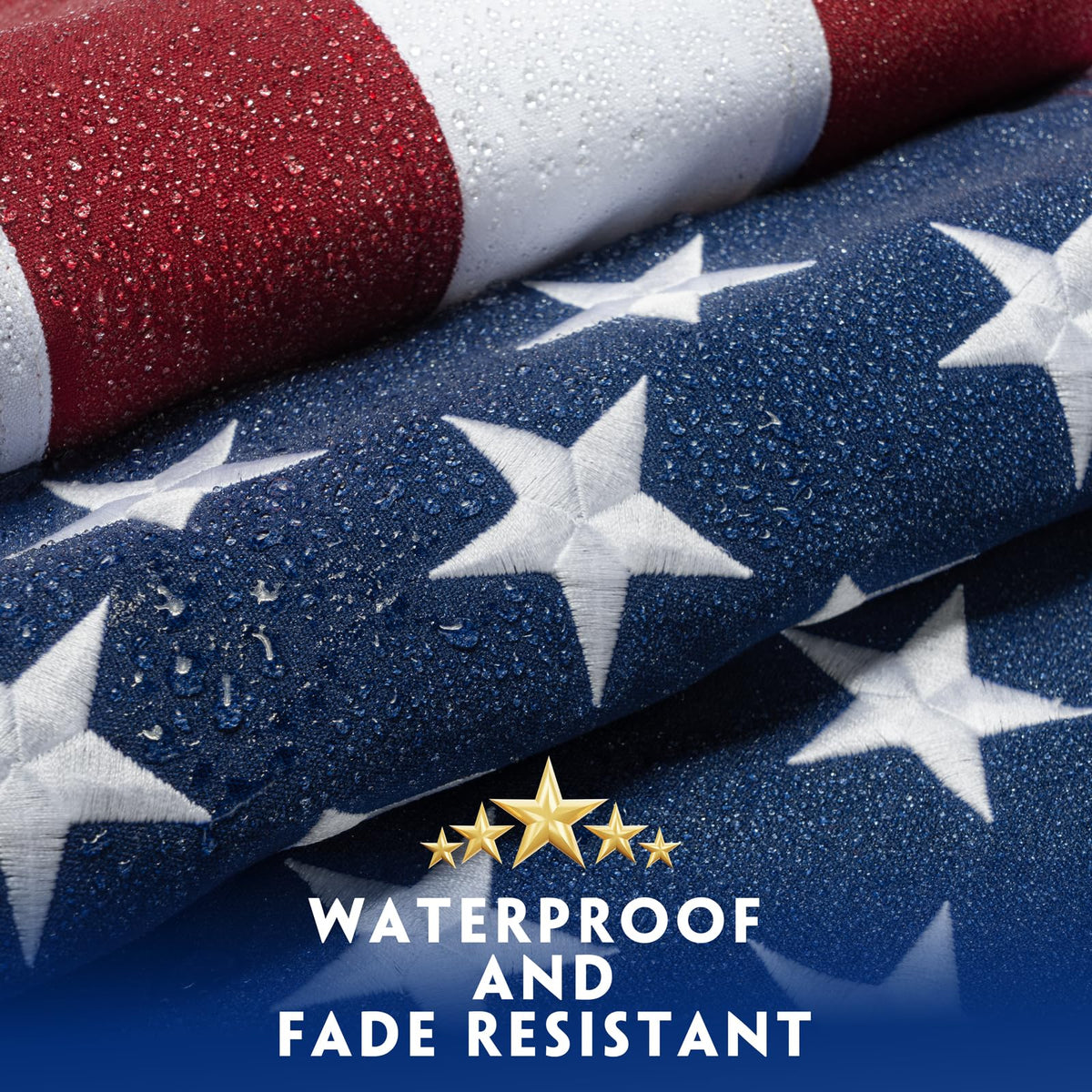 DANF FLAG American 4x6 flag on heavy-duty spun polyester for weather-ready performance.