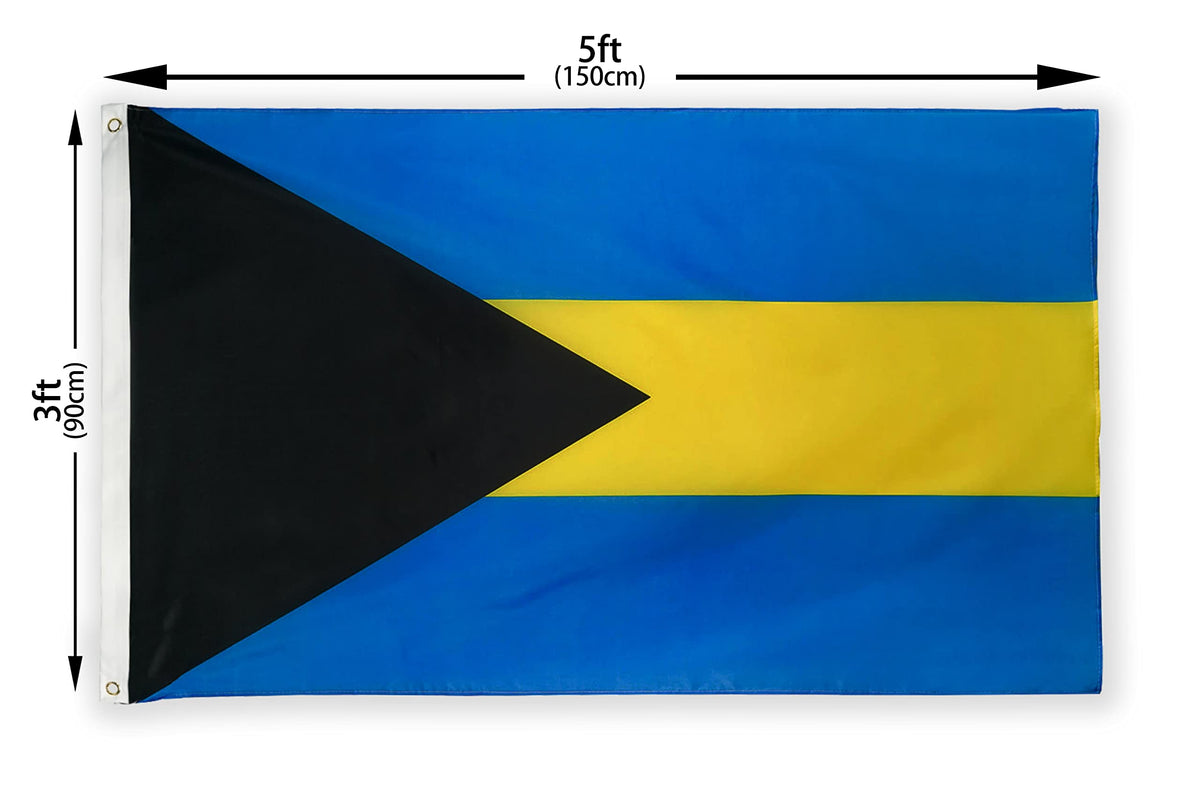 DANF Bahamas flag 3x5 displayed on wall or pole.