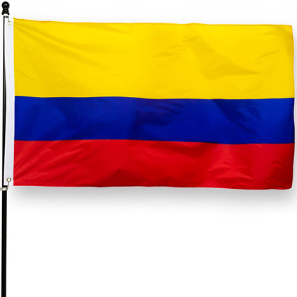 DANF FLAG Colombia 3x5ft front view with vivid colors for indoor displays.