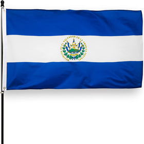 DANF El Salvador flag 3x5ft polyester with vivid color for indoor display and lasting durability