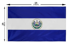 DANF El Salvador flag 3x5ft showcases vivid color and fade resistance for events