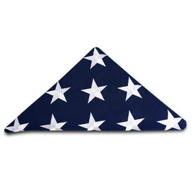 DANF FLAG embroidered stars close-up for ceremonial display.