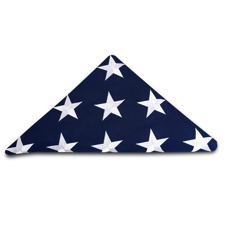 DANF FLAG embroidered stars close-up for ceremonial display.