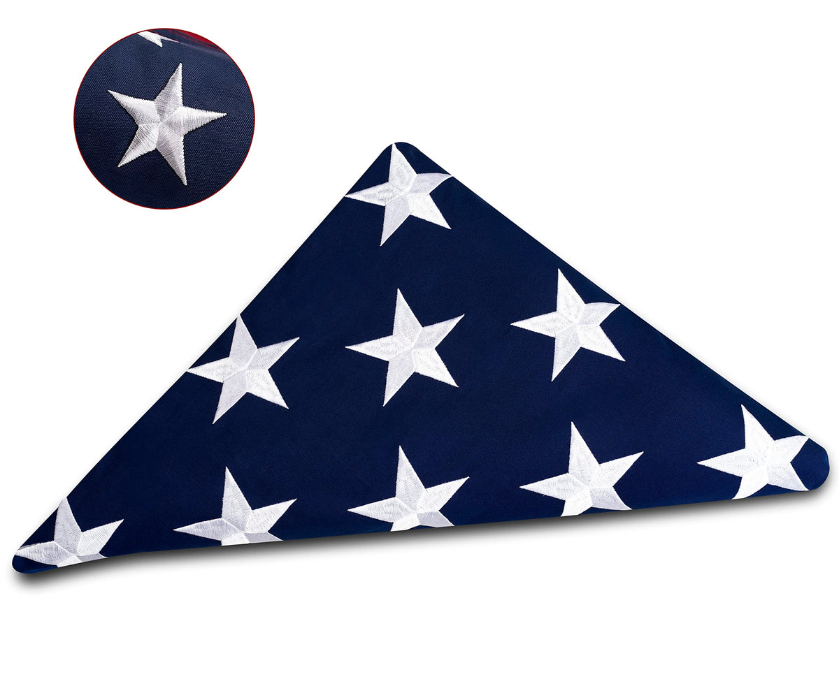 DANF FLAG embroidered stars for a dignified memorial display
