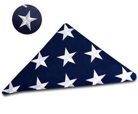 DANF FLAG embroidered stars for a dignified memorial display