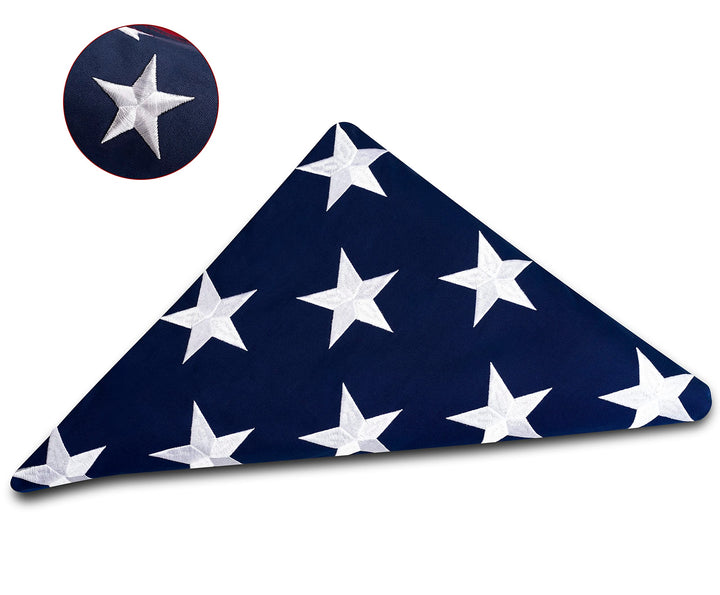 DANF FLAG embroidered stars for a dignified memorial display