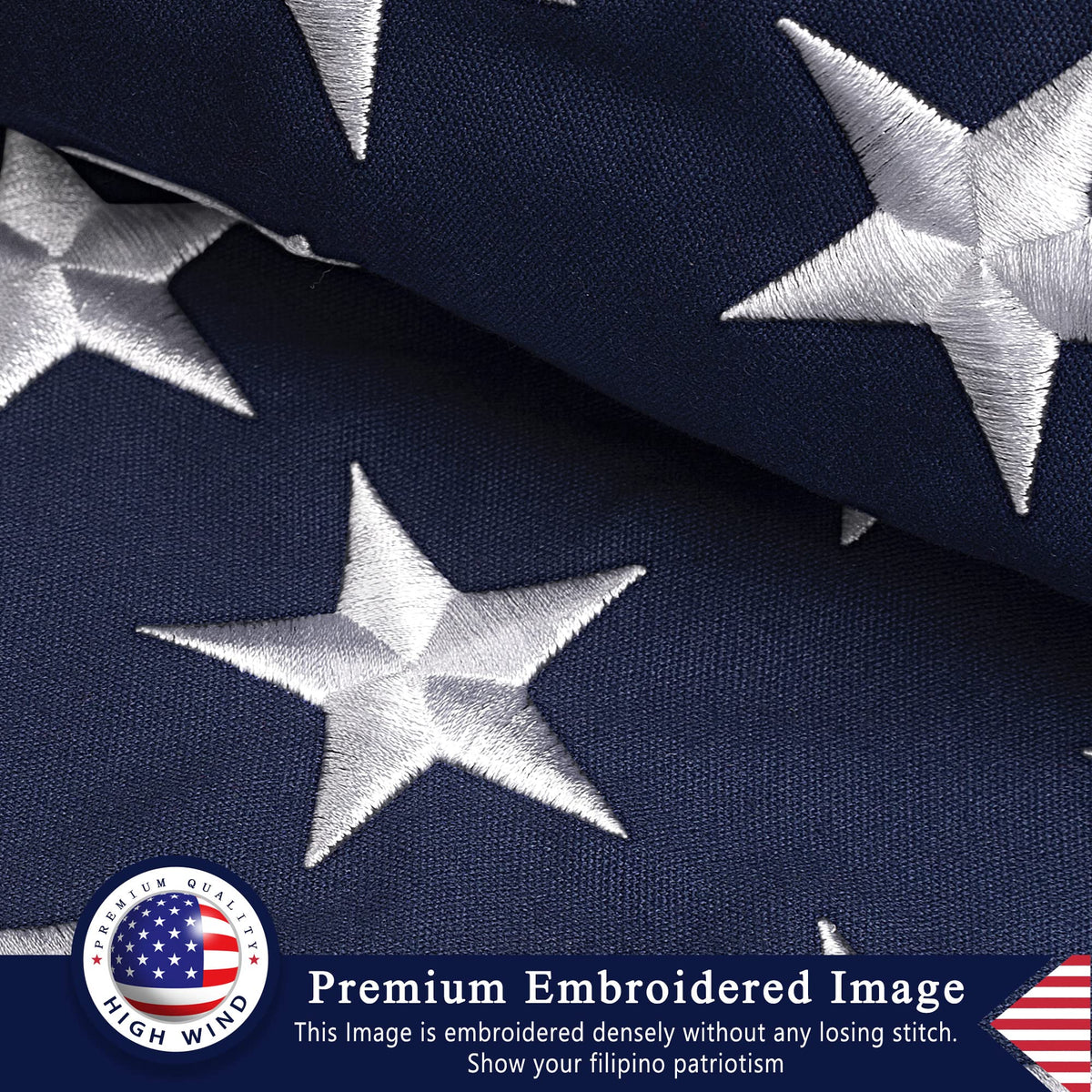 DANF FLAG four-rows lock-stitching enhances durability.