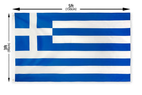 DANF FLAG Greece flag brass grommets enable easy pole mounting