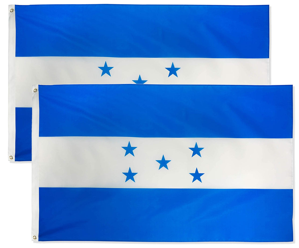 DANF FLAG Honduras 2-pack front view flag with vibrant colors for indoor display.