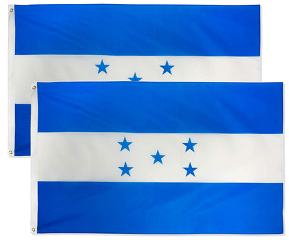 DANF FLAG Honduras 2-pack front view flag with vibrant colors for indoor display.