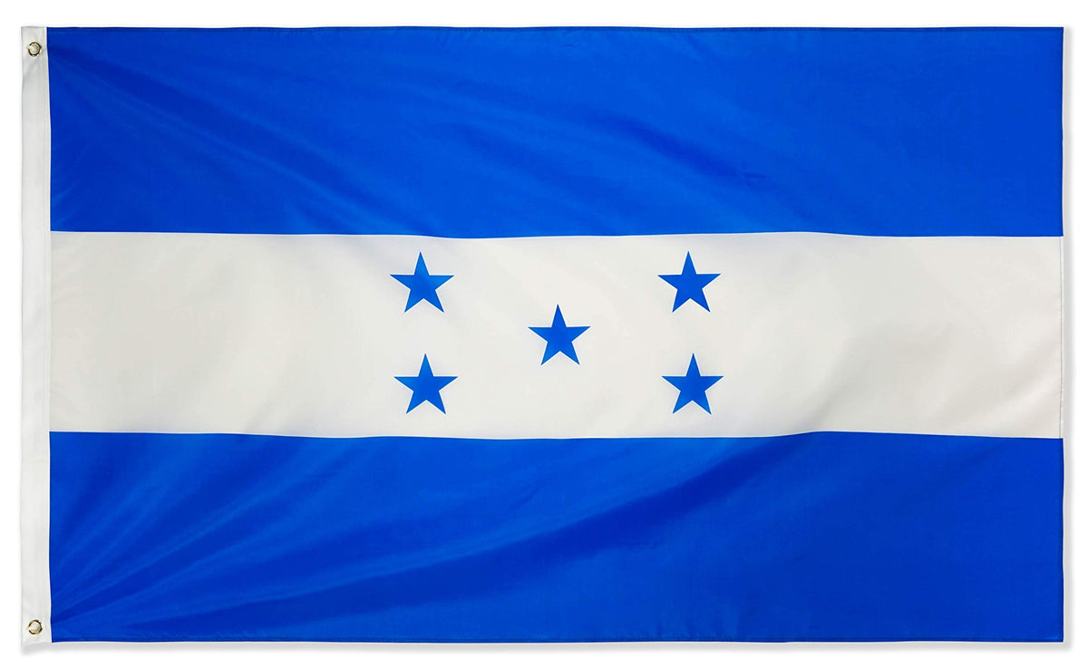 DANF FLAG Honduras flag 3x5ft with brass grommets for secure indoor or sheltered outdoor hanging