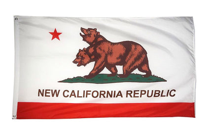 DANF FLAG New California Republic banner for indoor display with brass grommets.