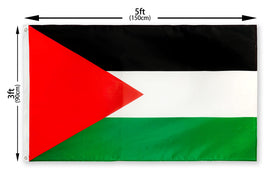 DANF FLAG Palestine flag brass grommets close-up for secure mounting.