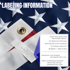 DANF FLAG patriotic outdoor flag suitable for home or storefront displays