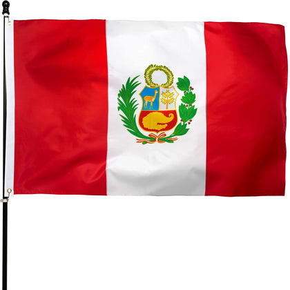 DANF FLAG Peru 3x5 banner in vivid polyester for indoor display