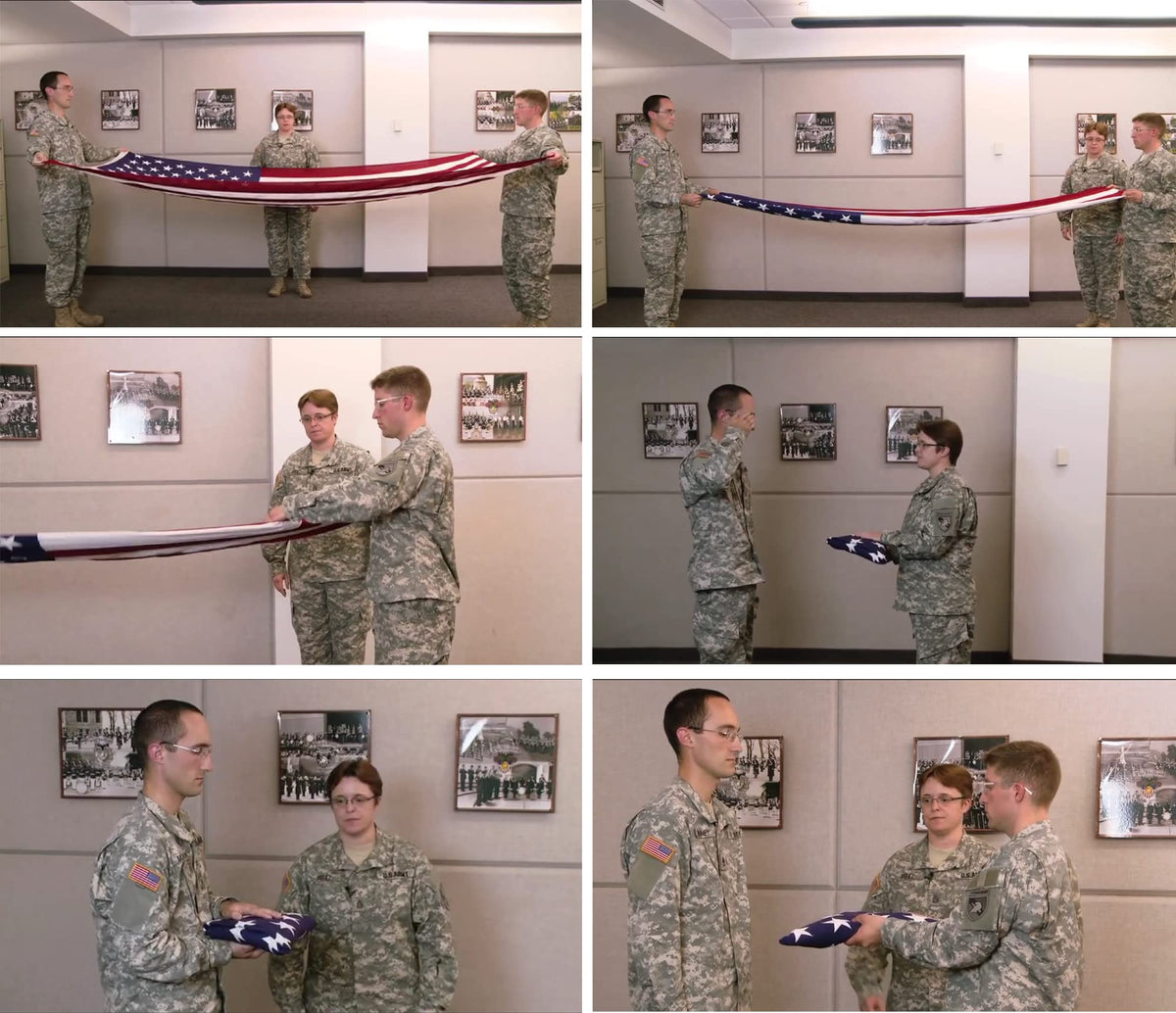 DANF FLAG triangular fold display for traditional memorial presentation.