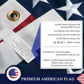 DANF FLAG waves crisply in breezes, ideal for home display