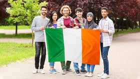 DANF Ireland Flag brass grommets for secure pole hanging