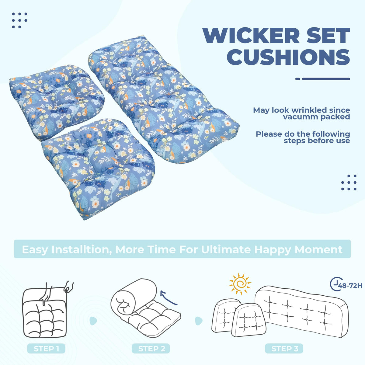 DANGHOOGY 4-inch thick padding detail on tufted cushions
