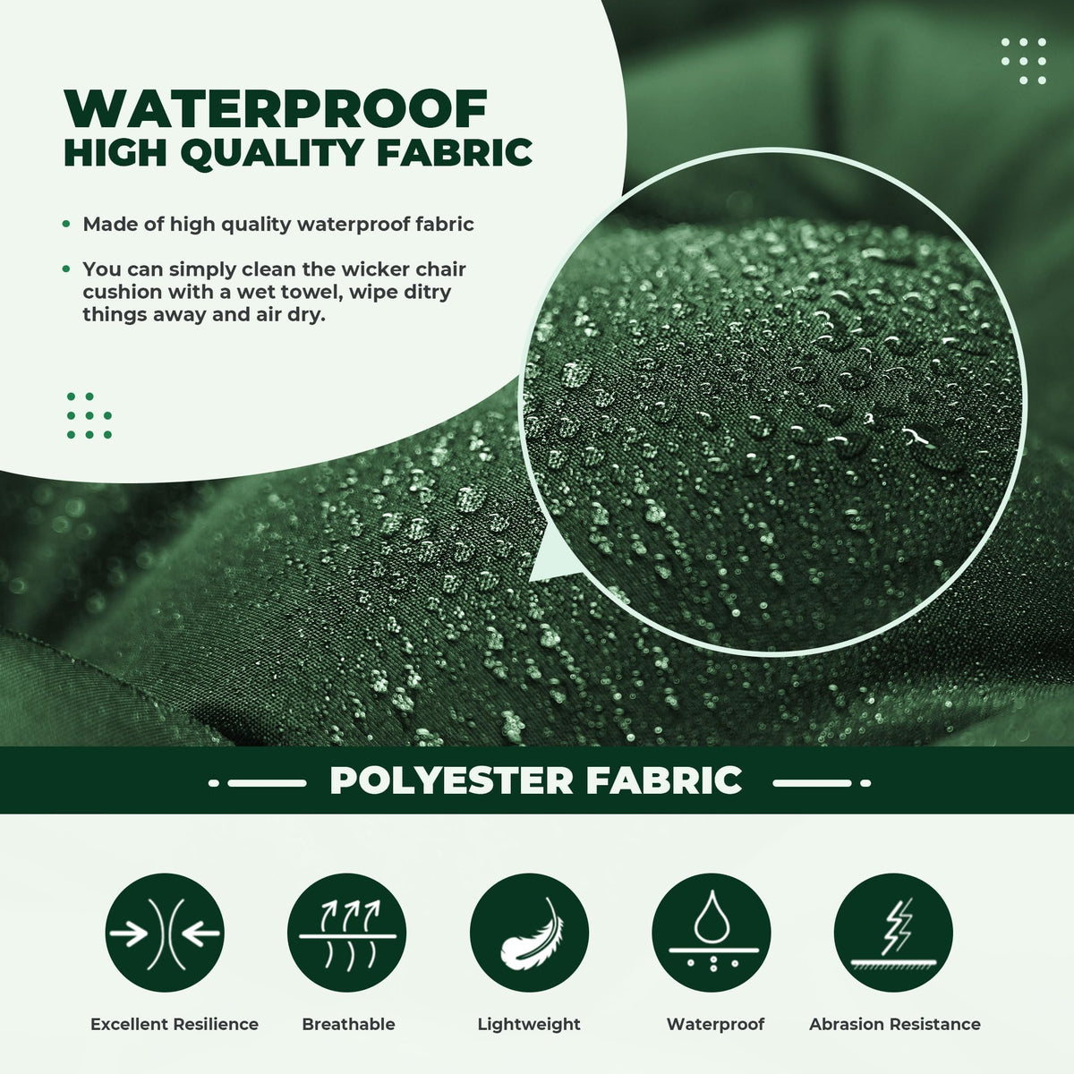 DANGHOOGY 4-inch thick cushion provides soft, supportive seating.