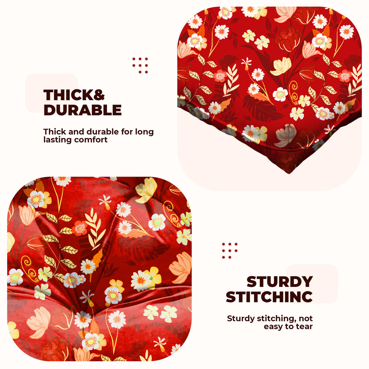 DANGHOOGY 4-inch thick cushion offers soft support.