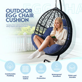 DANGHOOGY egg chair cushion headrest pillow providing neck support during lounging