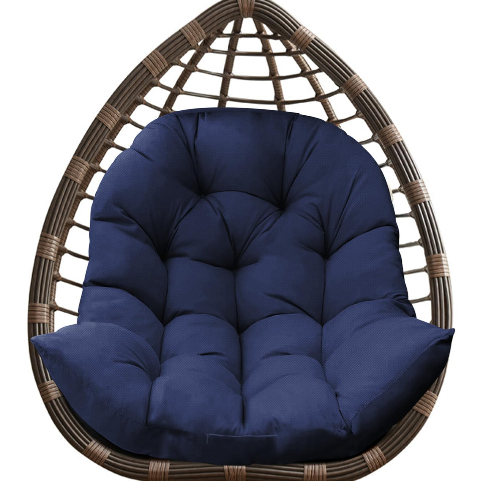 DANGHOOGY egg chair cushion navy front view for outdoor comfort and stylish lounging.