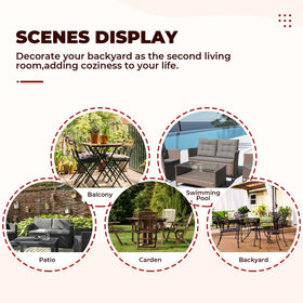 DANGHOOGY indoor-outdoor cushions suit wicker loveseat and patio.