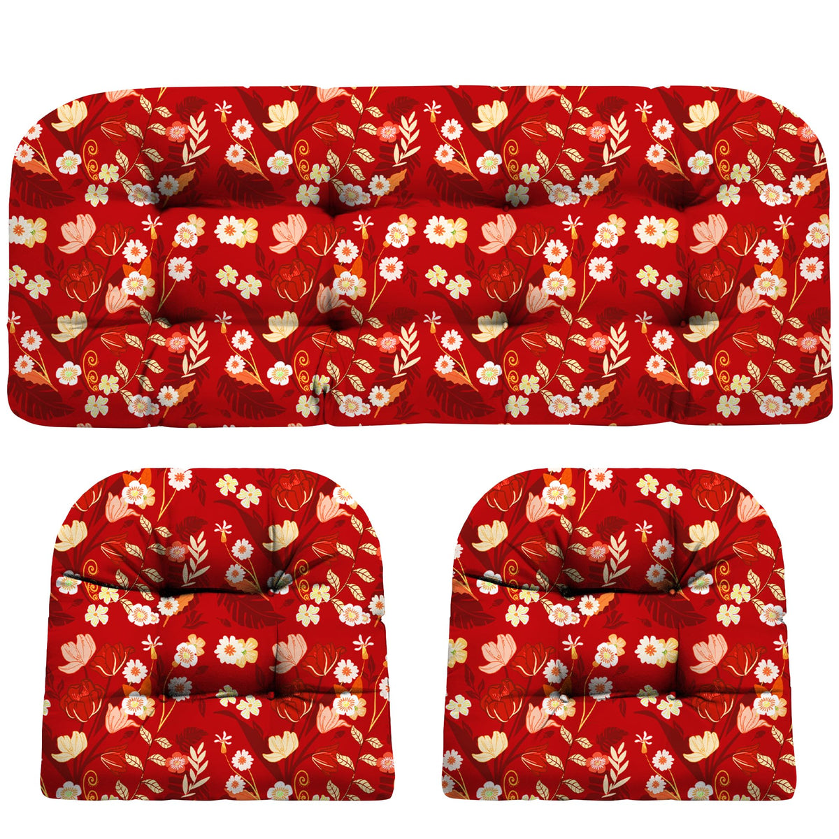 DANGHOOGY loveseat cushion delivers plush outdoor comfort with 4-inch thickness.