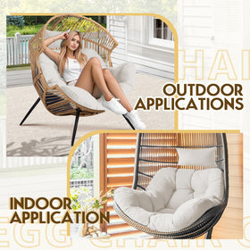 DANGHOOGY versatile egg chair cushion fits baskets, hammocks, and chairs.