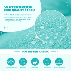 DANGHOOGY waterproof fabric cushions simplify outdoor cleaning and care.