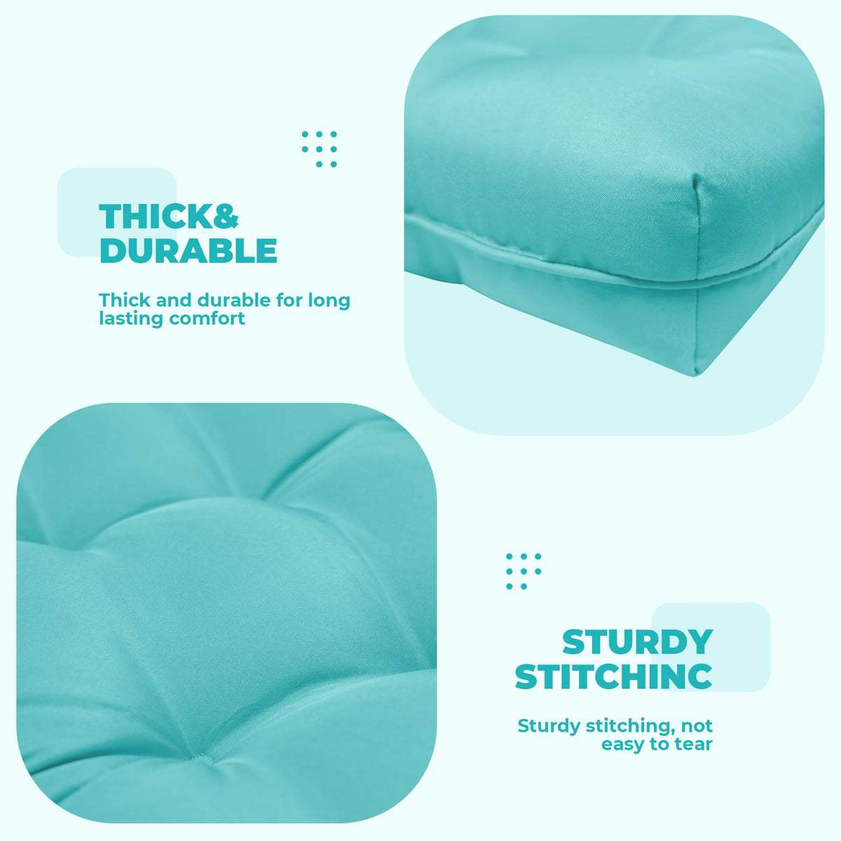 DANGHOOGY 4-inch thick cushions offer soft support for long outdoor sessions.