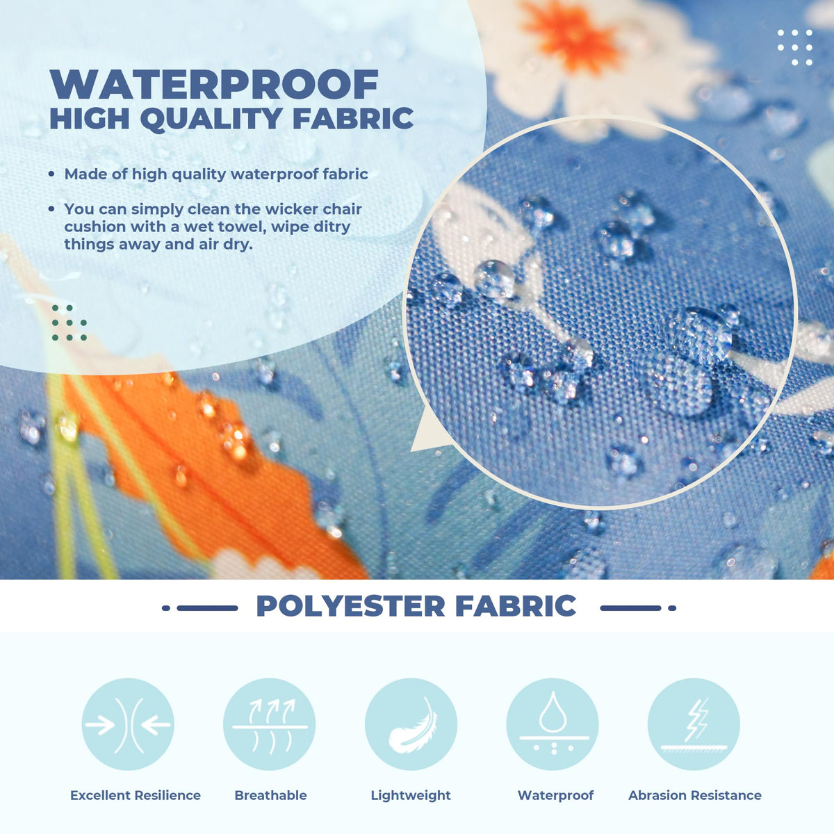 DANGHOOGY outdoor patio setup with wicker loveseat cushions