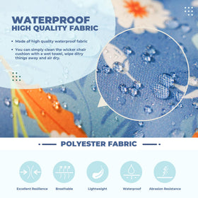 DANGHOOGY outdoor patio setup with wicker loveseat cushions
