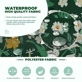 DANGHOOGY outdoor wicker cushion, 4-inch thick, delivering plush seating.