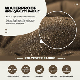 Danghoogy 4-inch thick cushions offer soft support and rebound.