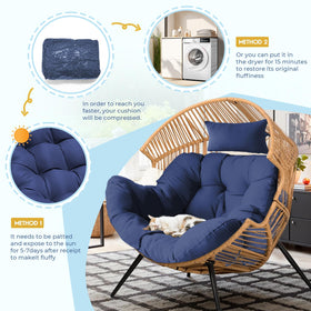 DANGHOOGY PP cotton-filled cushion offers plush, resilient seating