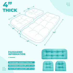 DANGHOOGY U-shape cushions provide versatile patio seating and easy maintenance.