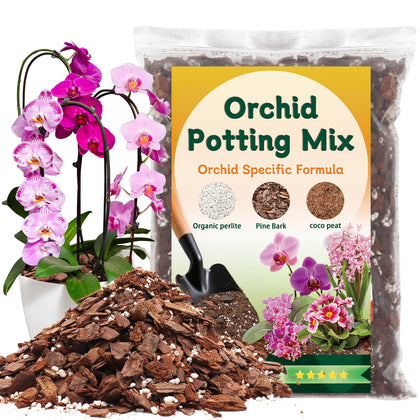 DANGKELILI orchid potting mix bag front view highlighting premium ingredients.