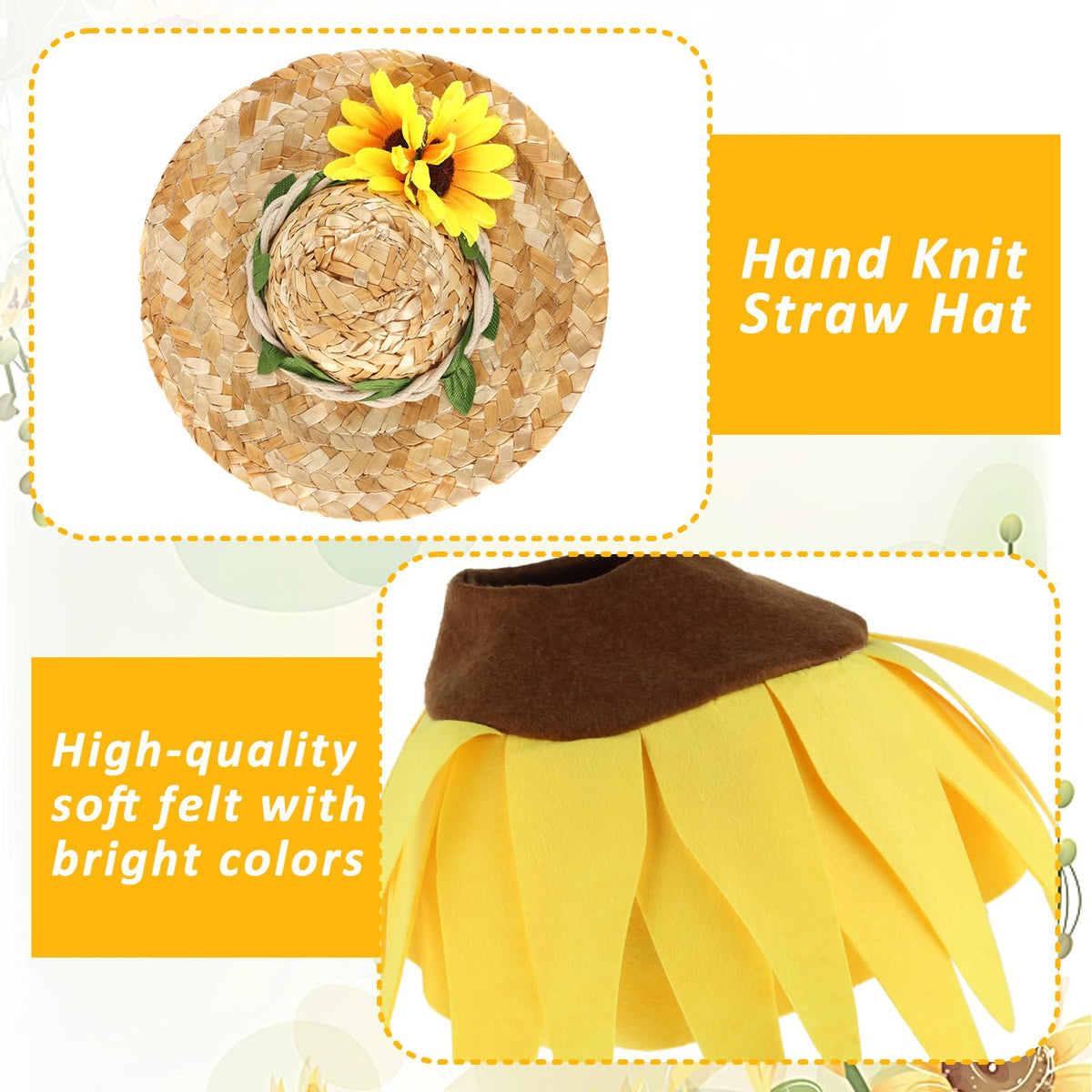 DANHMAO 23-inch goose statue outfit transforms the statue into a sunflower centerpiece.
