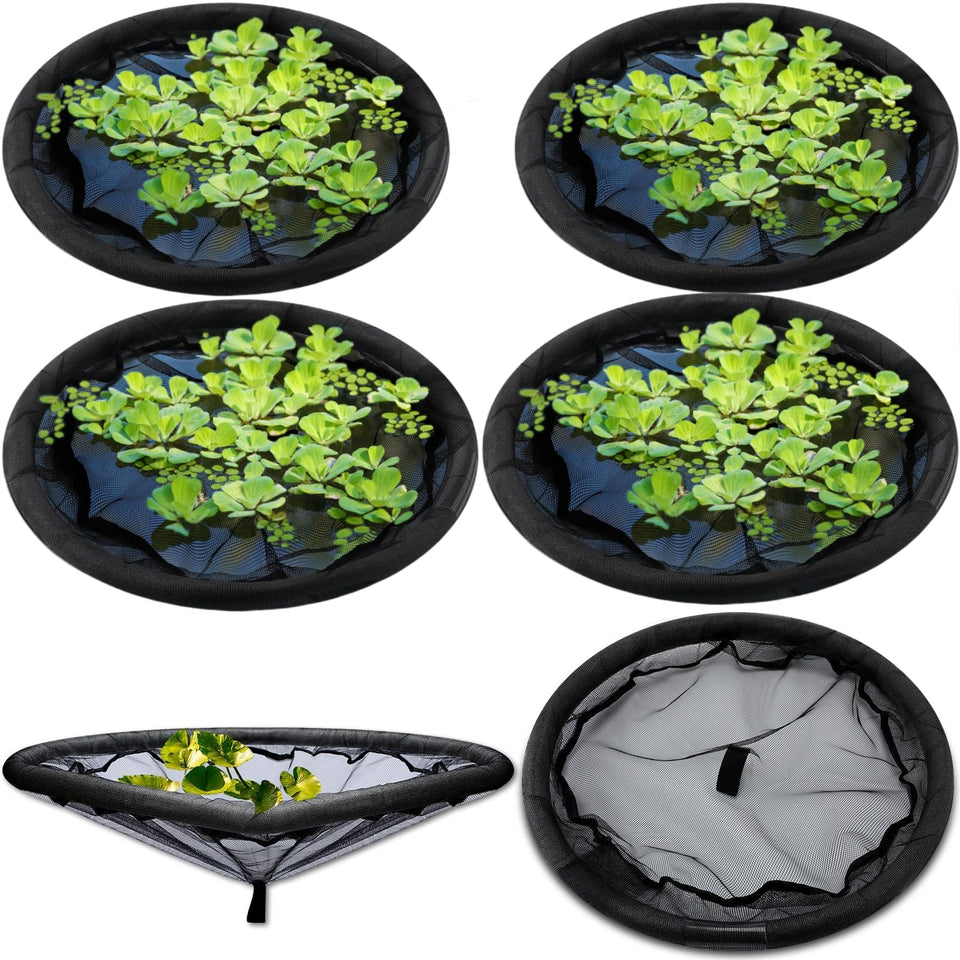 DANHMAO Floating Flora Island 4-pack protects pond plants from fish and boosts water flow.