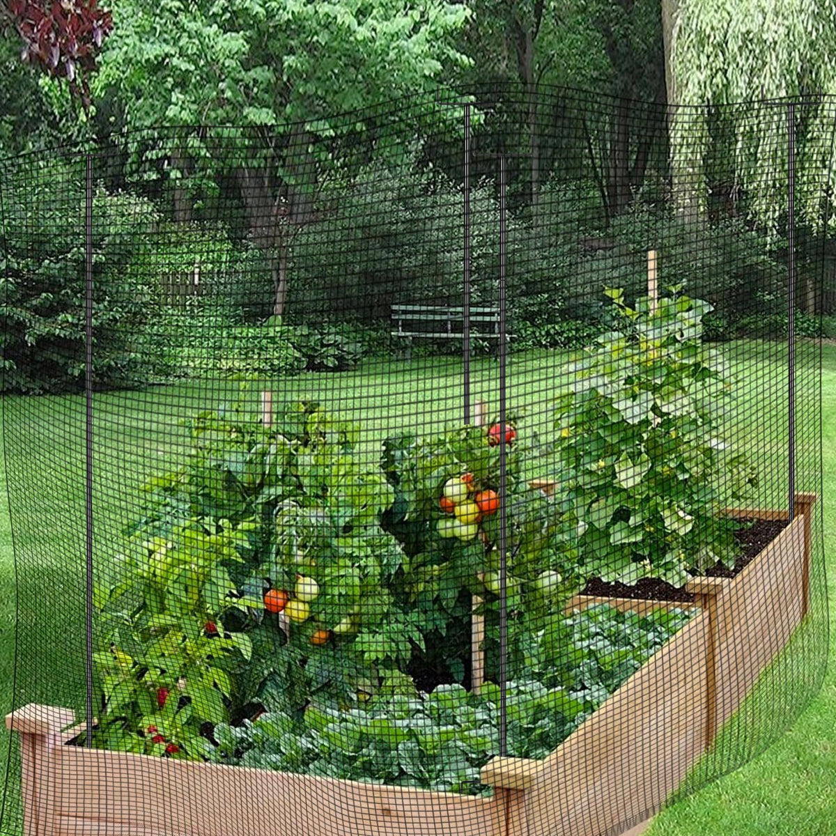 DANHMAO four-pack garden stakes ready for easy installation and long-lasting use.